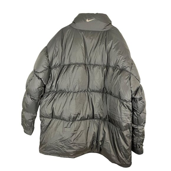 Nike Duck Down Puffer Jacket 2XL Black Bubble Coat Streetwear Quilted Neutral - Picture 11 of 13